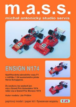 Formel 1.-Bolid Ensign N174 (GP Holland 1974 oder GP Monaco 1974) 1:24