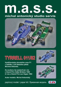 Formel 1.-Bolid Tyrrell 011/82 Grand Prix Großbritannien oder Grand Prix Las Vegas 1982 1:24