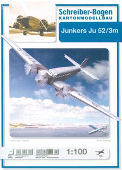 Fracht-/Passagierflugzeug Junkers Ju-52/3m 1:100 deutsche Anleitung