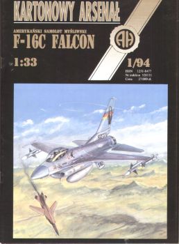 General Dynamics F-16C Falcon (Silberdruck) 1:33 übersetzt