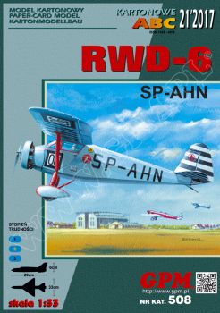 Gewinner der IV. Challenge aus dem Jahr 1932 - polnisches Flugzeug RWD-6 1:33