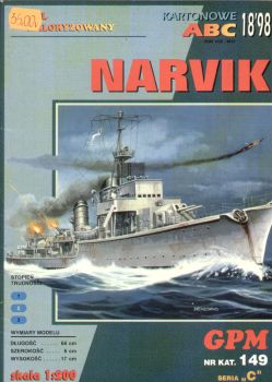 Großzerstörer der Narvik-Klasse Z-32 (gealtert) 1:200