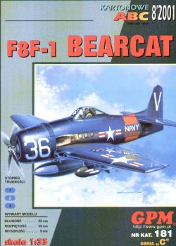 Grumman F8F-1 Bearcat (Flugshow-Flugzeug) 1:33 übersetzt