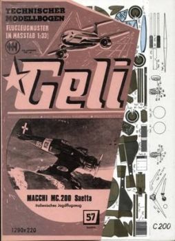 Italienisches Jagdflugzeug Macchi MC.200 Saetta  1:33 deutsche Anleitung