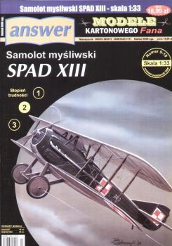 Jagdflugzeug Spad XIII C1 (1920) 1:33 übersetzt