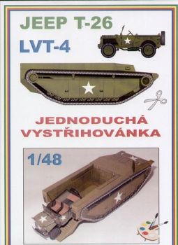 Ketten-Amphibienfahrzeug LVT-4 + Jeep T-26 1:48 einfach
