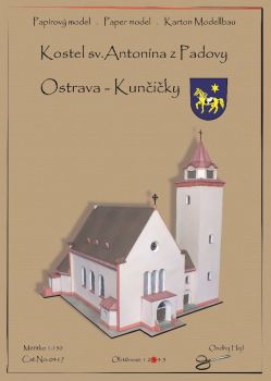 Kirche St. Anton von Padua aus Ostrava/Ostrau 1:150