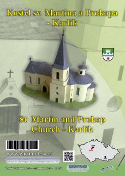Kirche der heiligen Martin und Prokop in Karlik/Tschechien aus dem 12. Jh. 1:150