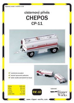Kraftstofftank-Anhänger Chepos CP-11 (zivil) "Benzina" 1:32