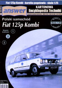 Krankenwagen FIAT 125p Kombi (Warschau, 1980er) 1:25