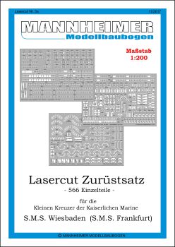 LC-Reling-/Detailsatz für kleinen Kreuzer S.M.S Wiesbaden oder S.M.S Frankfurt 1:200