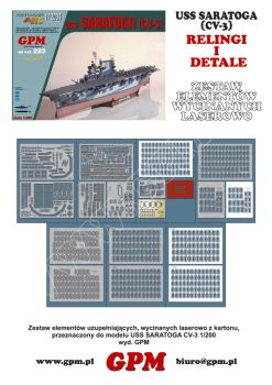 LC-Reling-/Retungsflossen-/Detailsatz für USS Saratoga CV-3 1:200 (GPM 223)
