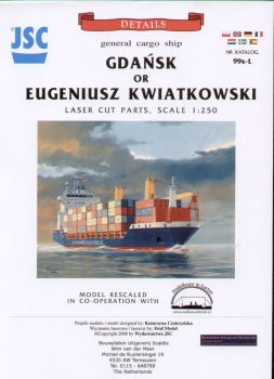 Lasercut-Detailsatz für Kwiatkowski/Gdansk 1:250 (JSC Nr.99sL)