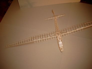 Lasercut-Komplettmodell Segelflugzeug SZD-15 SROKA 1:10!