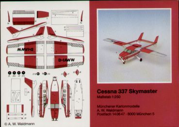Leichtflugzeug Cessna 337 Skymaster 1:250 deutsche Anleitung