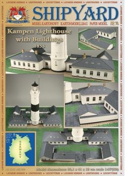 Leuchtturm Kampen (1855) mit Nebengebäuden 1:87 (H0) deutsche Anleitung, Kartonmodell