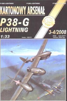 Lockheed P-38G Lightning inkl. Spanten, Rohre, Kanzel 1:33