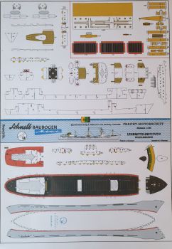 MS Aquila, Fracht-Motorschiff im Maßstab 1:500 vom Möwe-Jade-Verlag  Nr. 509