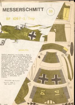 Messerschmitt Bf-109 F-2 /Trop 1:33 (ModelPol Nr.7)