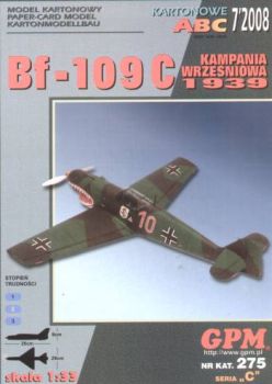 Messerschmitt Bf-109C (2/JG 71, 1939) 1:33 übersetzt