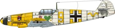 Messerschmitt Bf-109F-4 der Deutschen Luftwaffe (gefl. Hans-Ekkehard Bob, 1942) 1:35