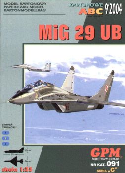 Mikoyan Gurevich MiG-29UB Fulcrum A 1:33 gealtert, übersetzt