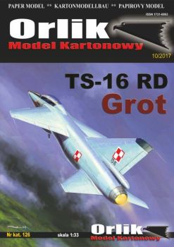 Militärjettrainer PZL TS-16 RD Grot (1960) 1:33 glänzender Silberdruck