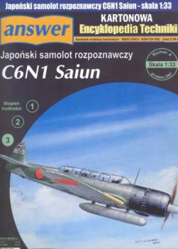 trägergestütztes Aufklärungsflugzeug Nakajima C6N1 Saiun Model 11 (Myrt) 1:33