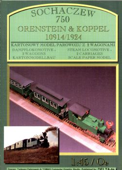 Orenstein & Koppel T4 + 2 Personenwagen 1:45 übersetzt