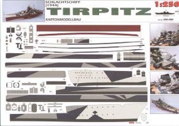Panzerschiff Tirpitz inkl.Spantensatz 1:250 übersetzt