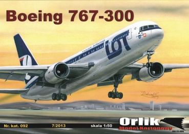 Passagierflugzeug Boeing 767-300ER PLL LOT (Nov. 2011) 1:50 (glänzender Druck) übersetzt