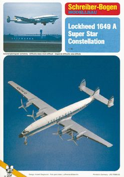 Passagierflugzeug Lockheed 1649A Super Star Constellation 1:50 deutsche Anleitung
