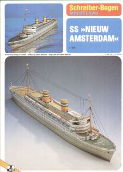 Passagierschiff s/s NIEUW AMSTERDAM 1:400 deutsche Anleitung