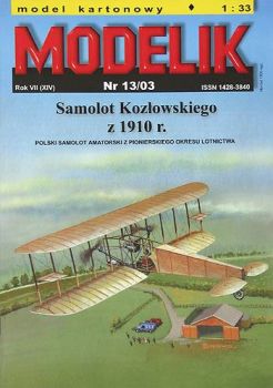 Pionierflugzeug "Kozlowski's Flugapparat" (1910) 1:33 Offsetdruck, ANGEBOT