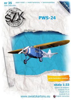 Post- und Passagierflugzeug PWS-24 der PLL Lot (1933) 1:33