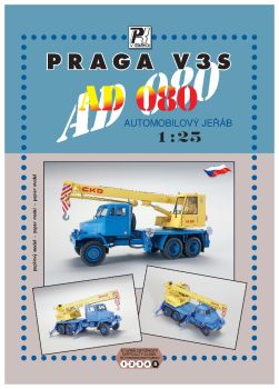 Praga V3S mit Kran AD 080 der CKD 1:25