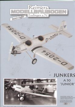 Reise-, Sportflugzeug Junkers A 50 Junior 1:24 Silberdruck!