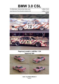 Rennwagen BMW 3.0 CSL (#71 oder #72 Le Mans / Frankreich, 1977) 1:24