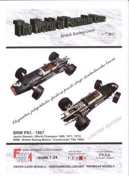 Rennwagen der Formel 1. BRM P83 (1967) 1:24