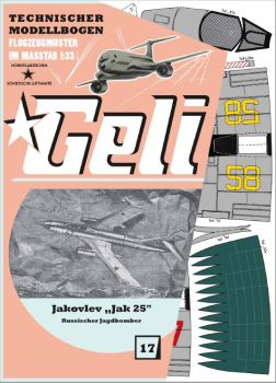 Russischer Jagdbomber Jakowlev Jak 25 1:33 deutsche Anleitung