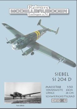 Schul-, Verbindungs- und leichtes Transportflugzeug Siebel Si 204 D 1:50 deutsche Anleitung