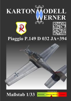Schulflugzeug der Deutschen Luftwaffe Piaggio P.149 D 1:33 deutsche Anleitung