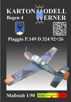 Schulflugzeug der Deutschen Luftwaffe Piaggio P.149 D der FHS Lw 1:50 deutsche Anleitung