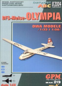 Segelflugzeug DFS-Meise-Olympia - 2 Modelle (1:33 und 1:50)