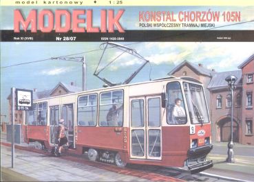 Strassenbahn Konstal Chorzow/Köningshütte Typ 105N (1993) 1:25 Offsetdruck
