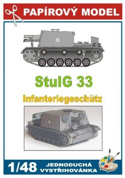 Sturmgeschütz StuIG 33 (Infanteriegeschütz) graue Tarnbemalung 1:48 einfach