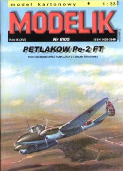 Sturzbomber Petlakow Pe-2 FT sowjetischer Frontfliegerkräfte 1:33 Offsetdruck