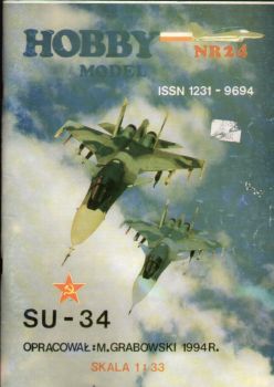 sowjetischer schwerer taktischer Jagdbomber Suchoj Su-34 Fullback 1:33 übersetzt