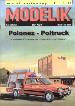 Feuerwehr-/THW-Wagen Polonez - Poltruck 1:25 Offsetdruck