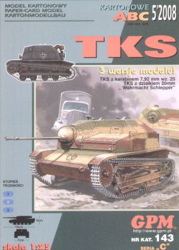 Tankette TKS (2 Versionen oder Wehrmacht-Schlepper, 1939) 1:25
